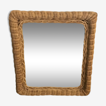Miroir en osier 32x37cm