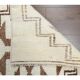 Vintage Turkish Handmade Wool Cotton Beige Runner 81x348
