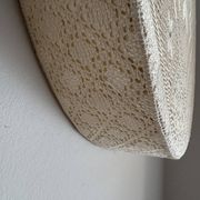 XL textile Plafond /ceiling lamp, swedish modern, crocheted