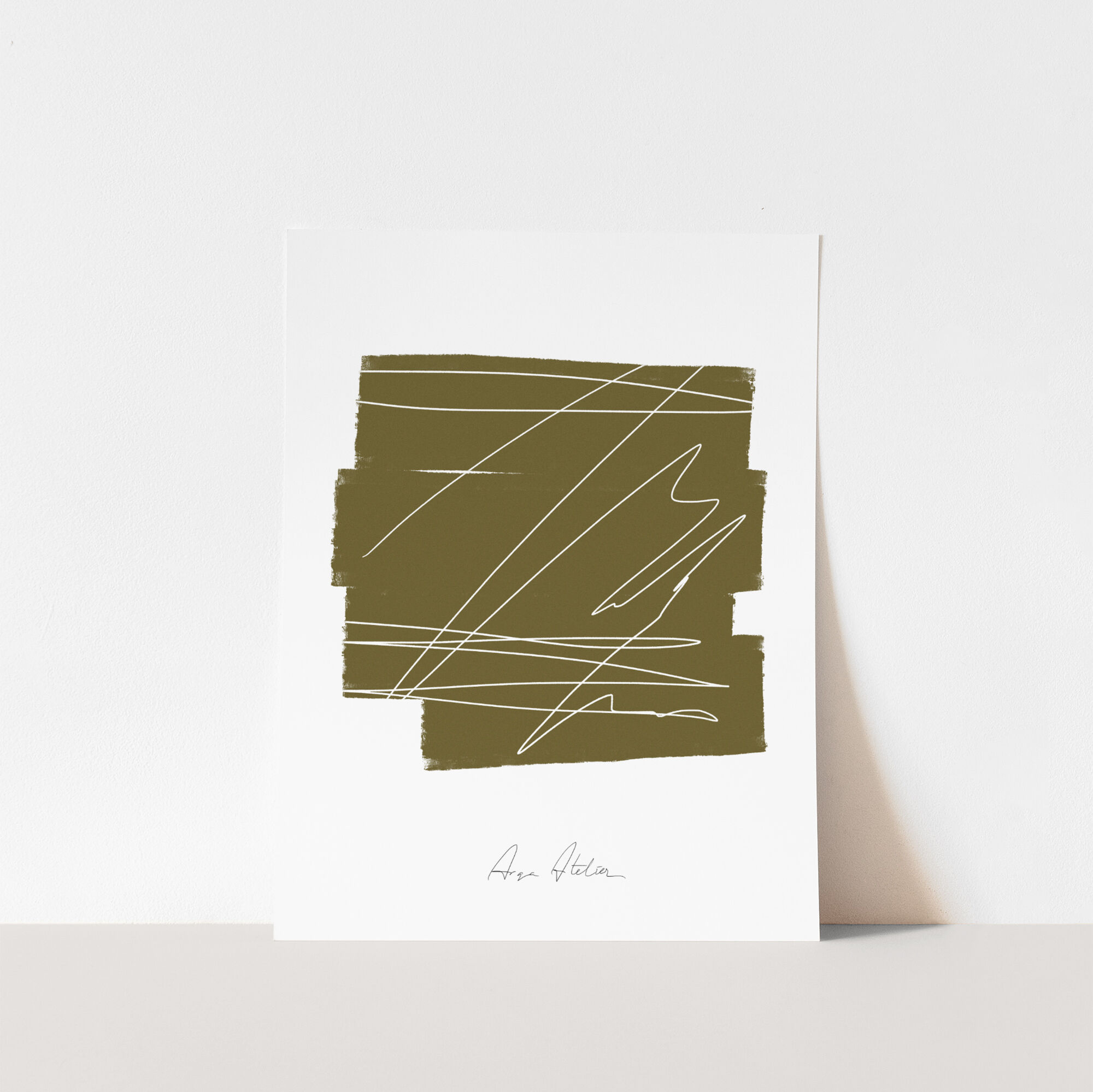 Framed abstract giclee art print 50x70cm