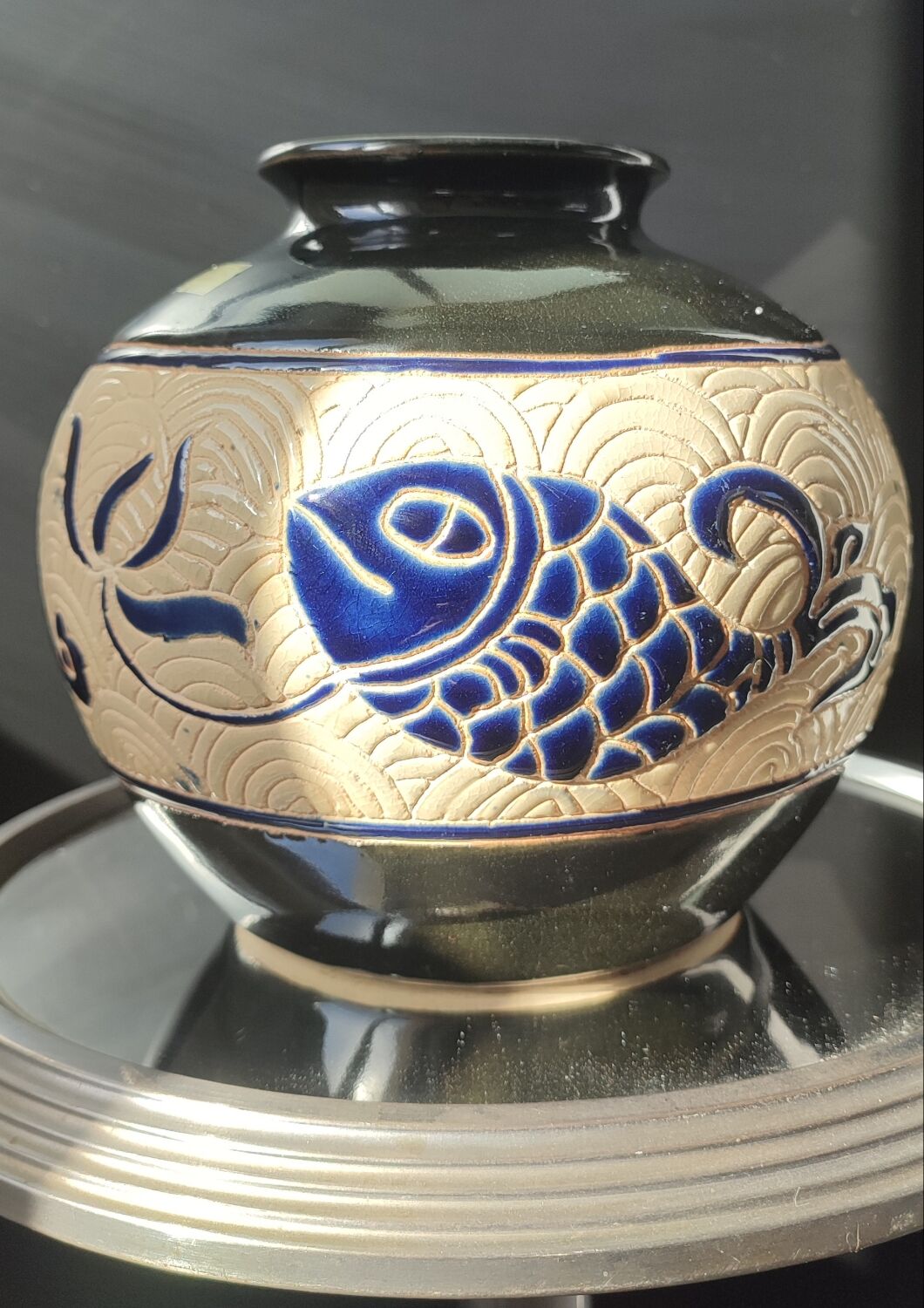 Vintage lamp base "Dong Tam" Ceramic from Vietnam