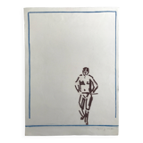 Pierre buraglio, standing station, 1996. lithograph signed in pencil