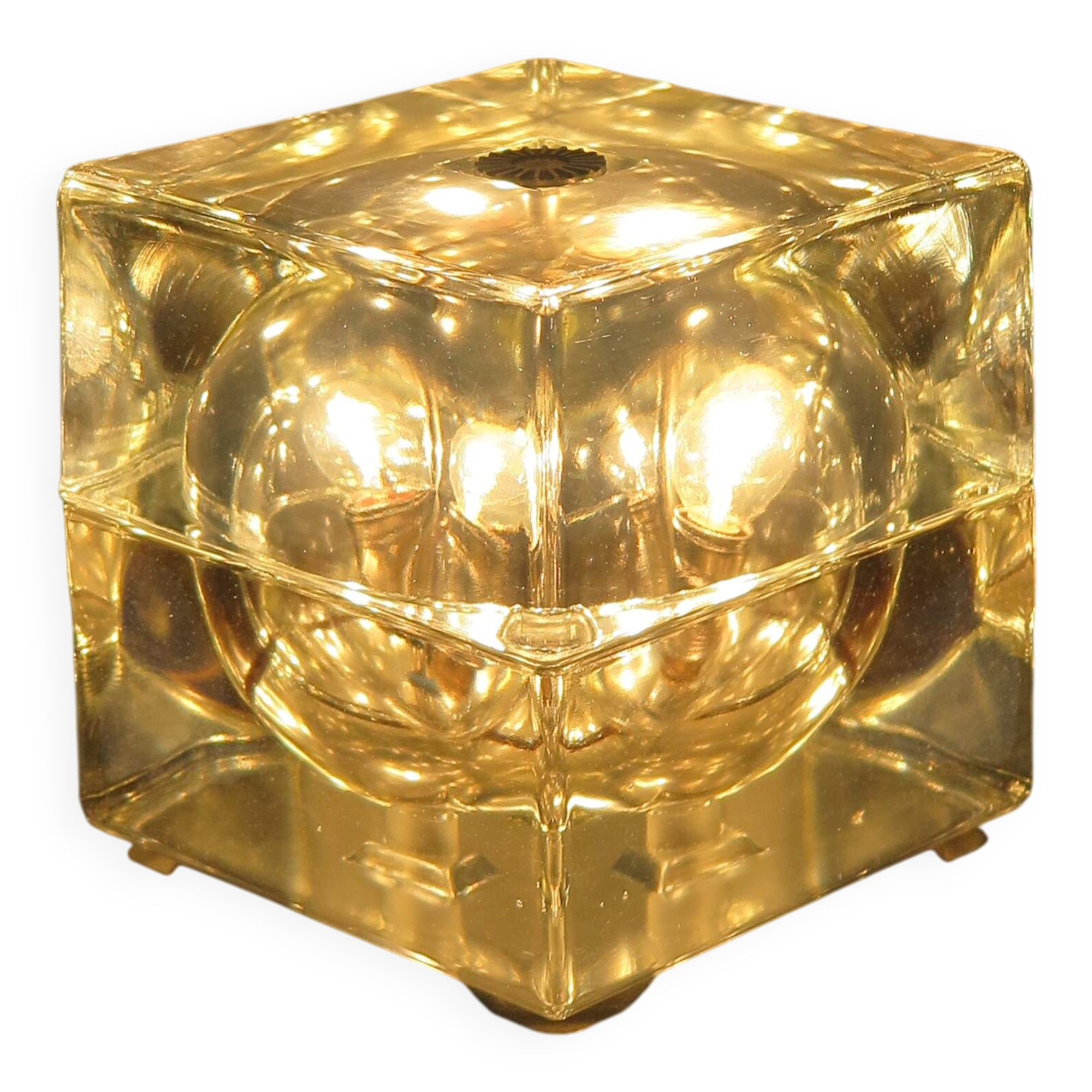 Cubosfera Glass Table Lamp design Alessandro Mendini, Italy 1960s