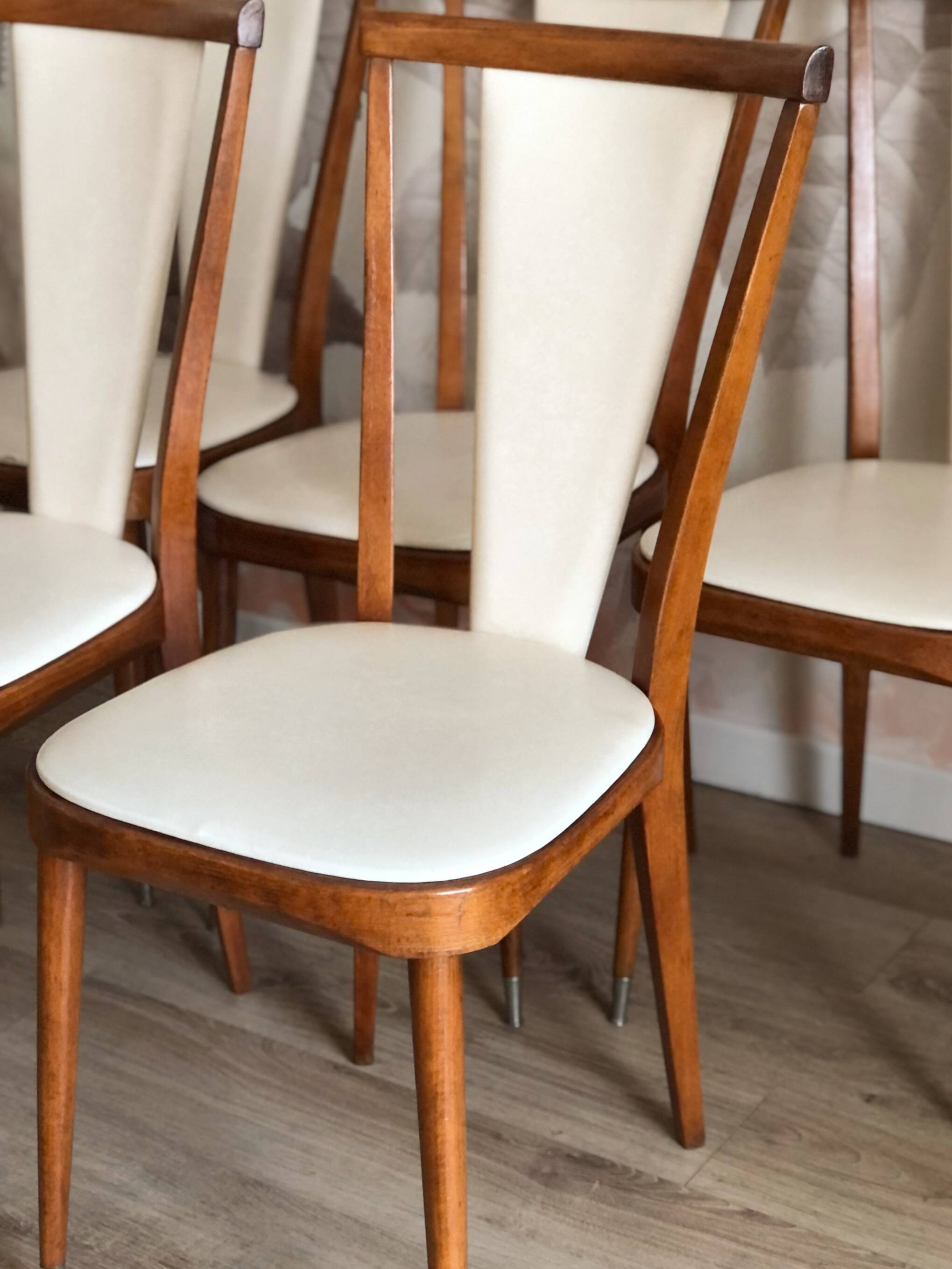 Set of 5 Baumann Palma model chairs, from the 60s/70s