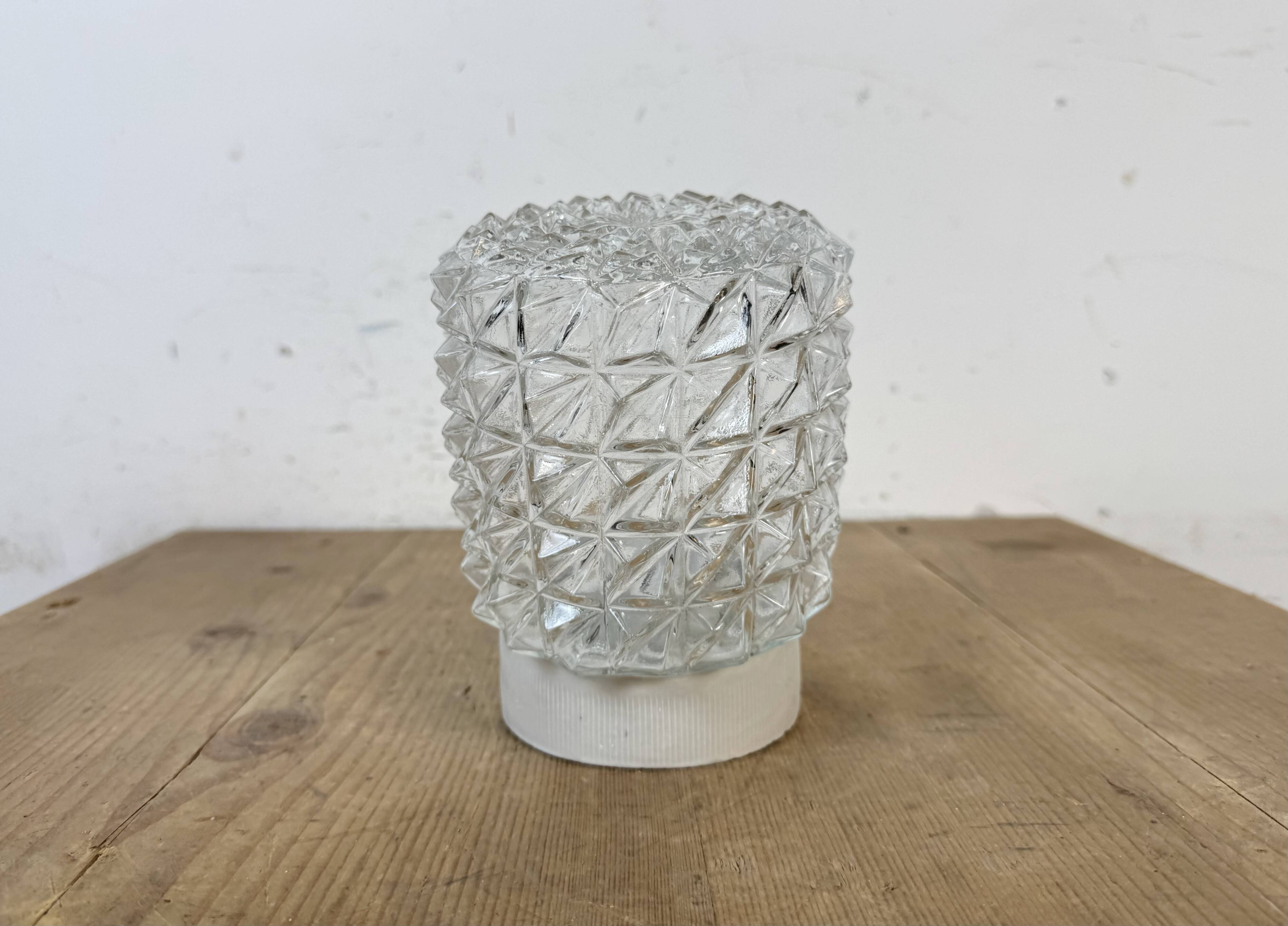 Vintage White Porcelain Wall Light, 1970s