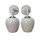 Pair of vintage white opaline wall lights