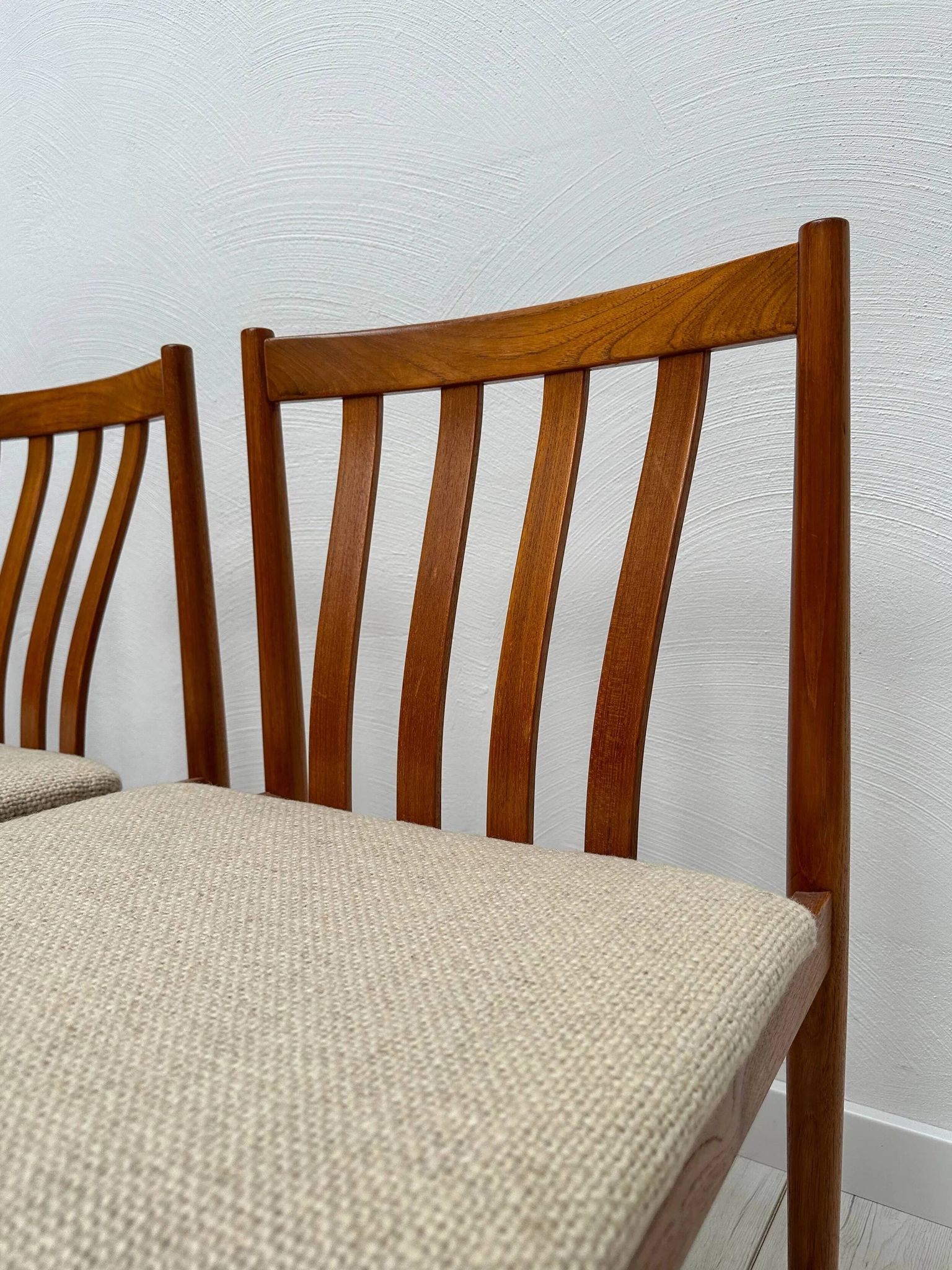 1960s Set of 4 Vintage Teak Dining Chairs by Slagelse Møbelværk