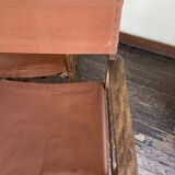 Pair of folding safari armchairs 1950