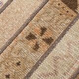 2x9 Soft Pastel Brown & Beige Turkish Runner Rug, 61x266Cm SK 21389