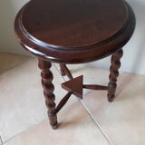 Wood tripod stool