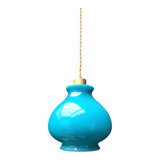 Suspension en verre bleu