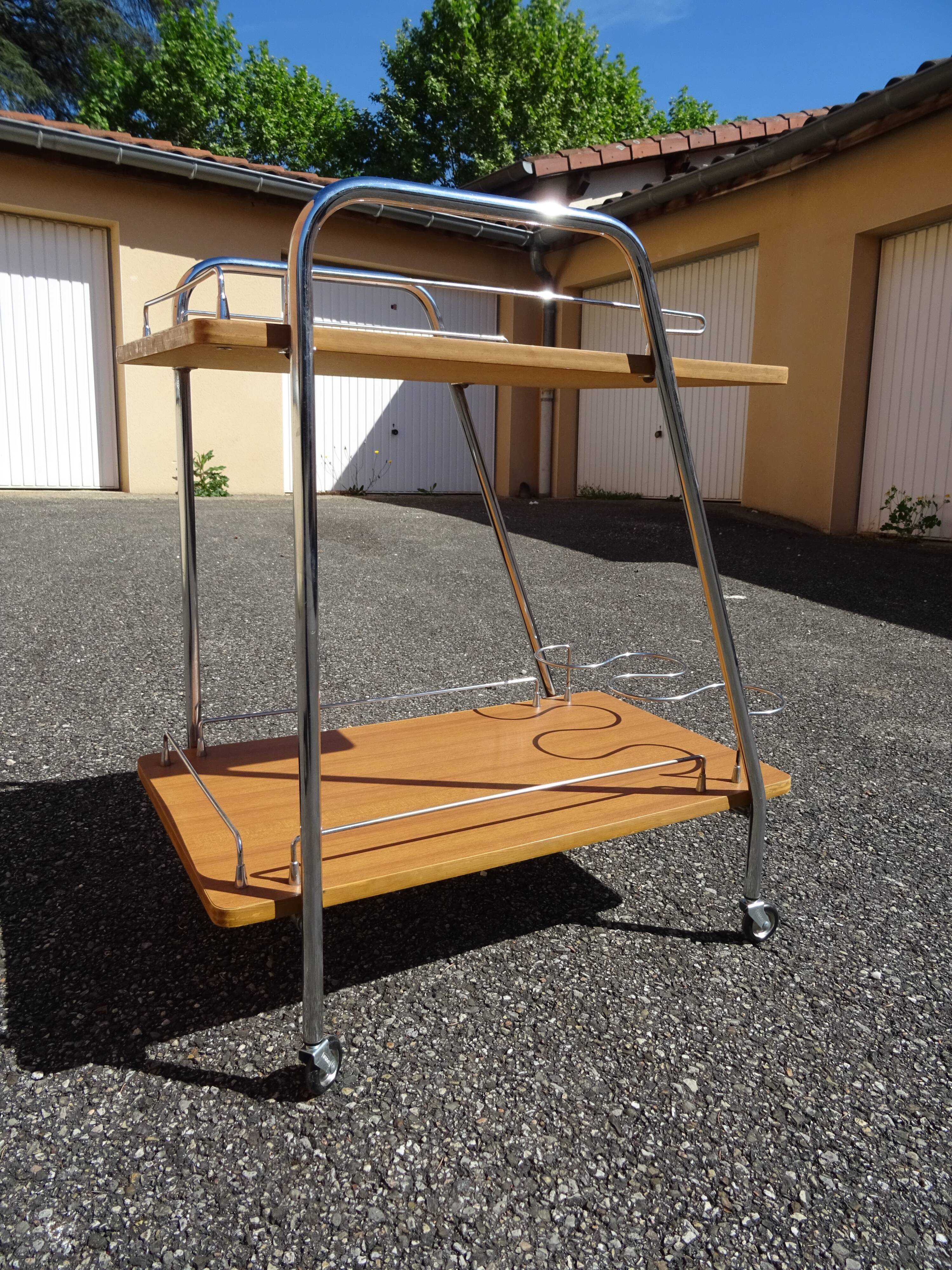 Vintage 1960s serving trolley bar