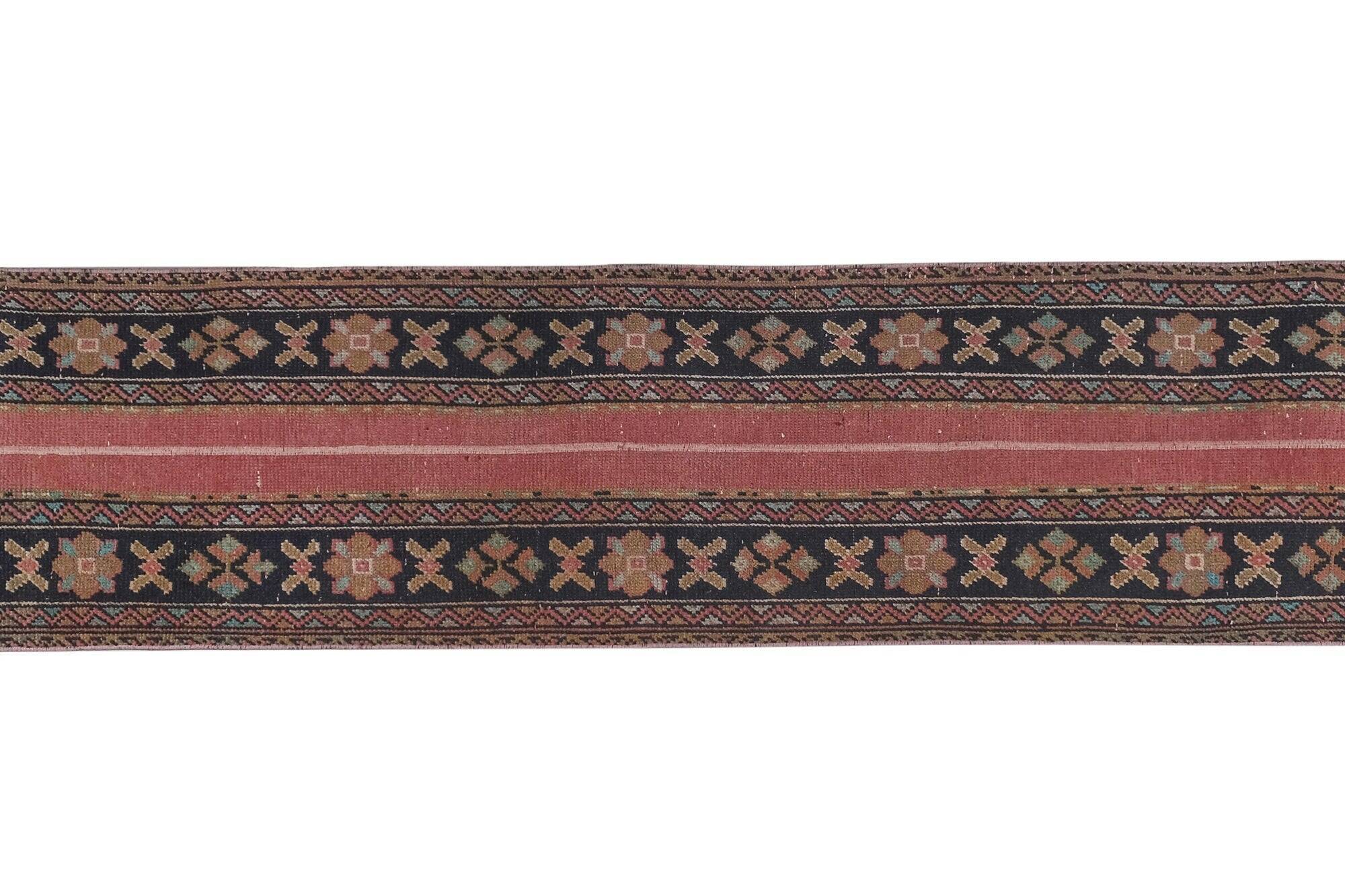 Vintage Turkish hallway rug 61x376 cm