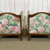 Pair of Art Deco armchairs in mahogany from the 1930s.