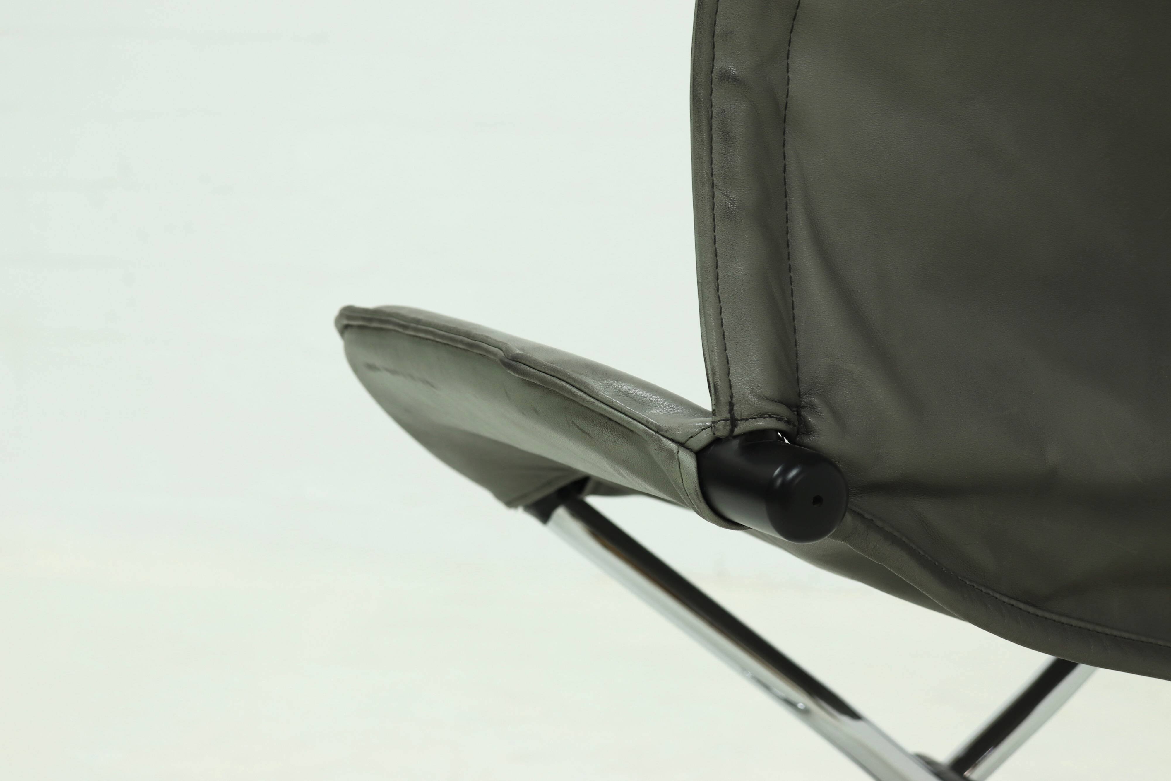 Leather Lounge Chair by Simon Desanta for COR Germany 1980s