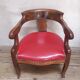 Fauteuil de bureau en noyer massif XIX°