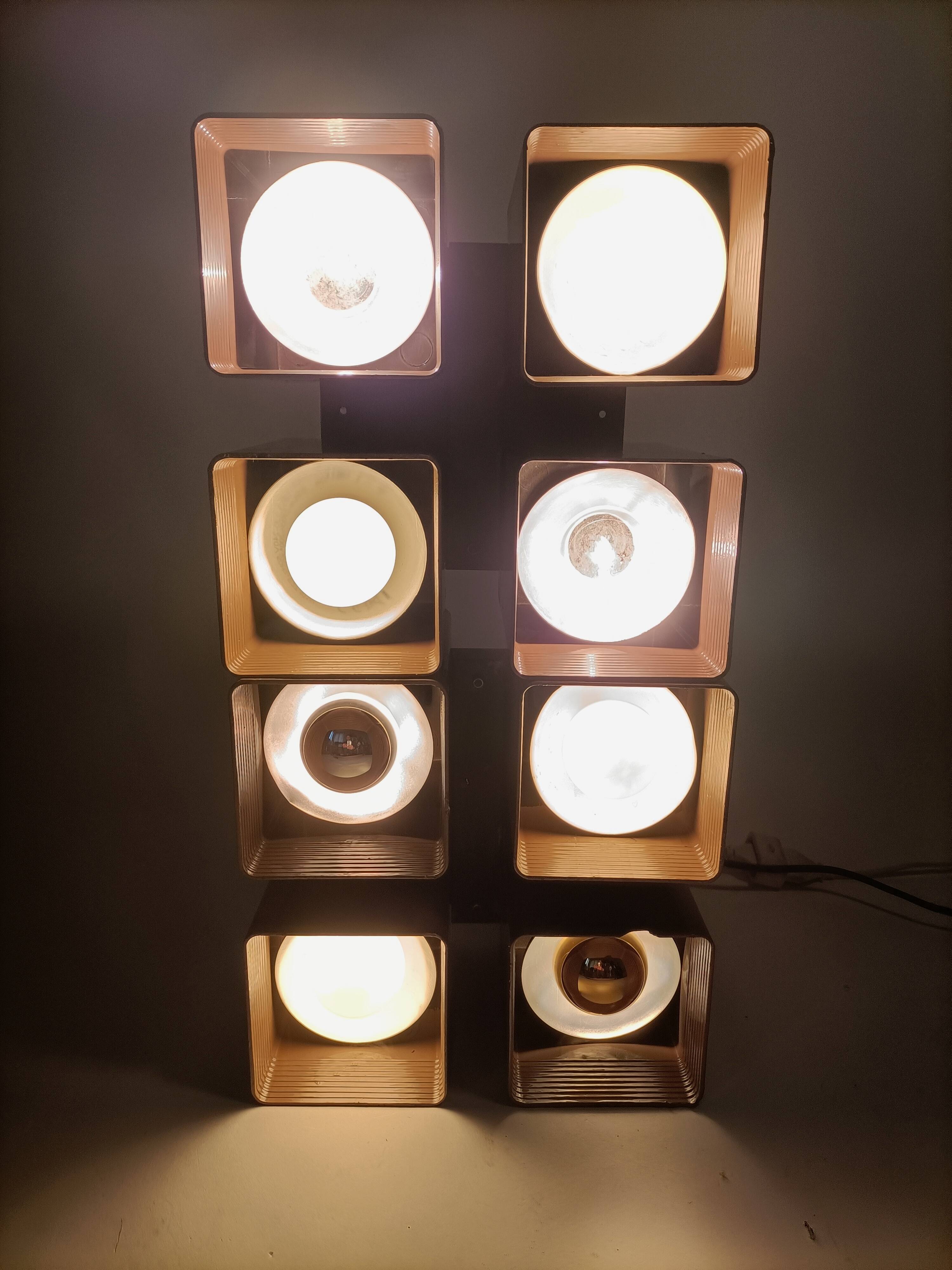 Pair of ceiling lights RAAK model Viervoud 1970's Vintage