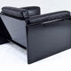 Black Leather Simone Armchair by Ufficio Progetti Gavina for Simon International