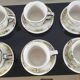 Set of 6 vintage Kéraluc Quimper coffee cups and saucers.