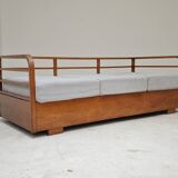 Art Deco sofa gray fabric Jindrich Halabala 1930