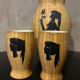 Pitcher and 2 glasses Vallauris