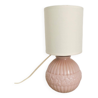 Pink lamp base in vintage opaline