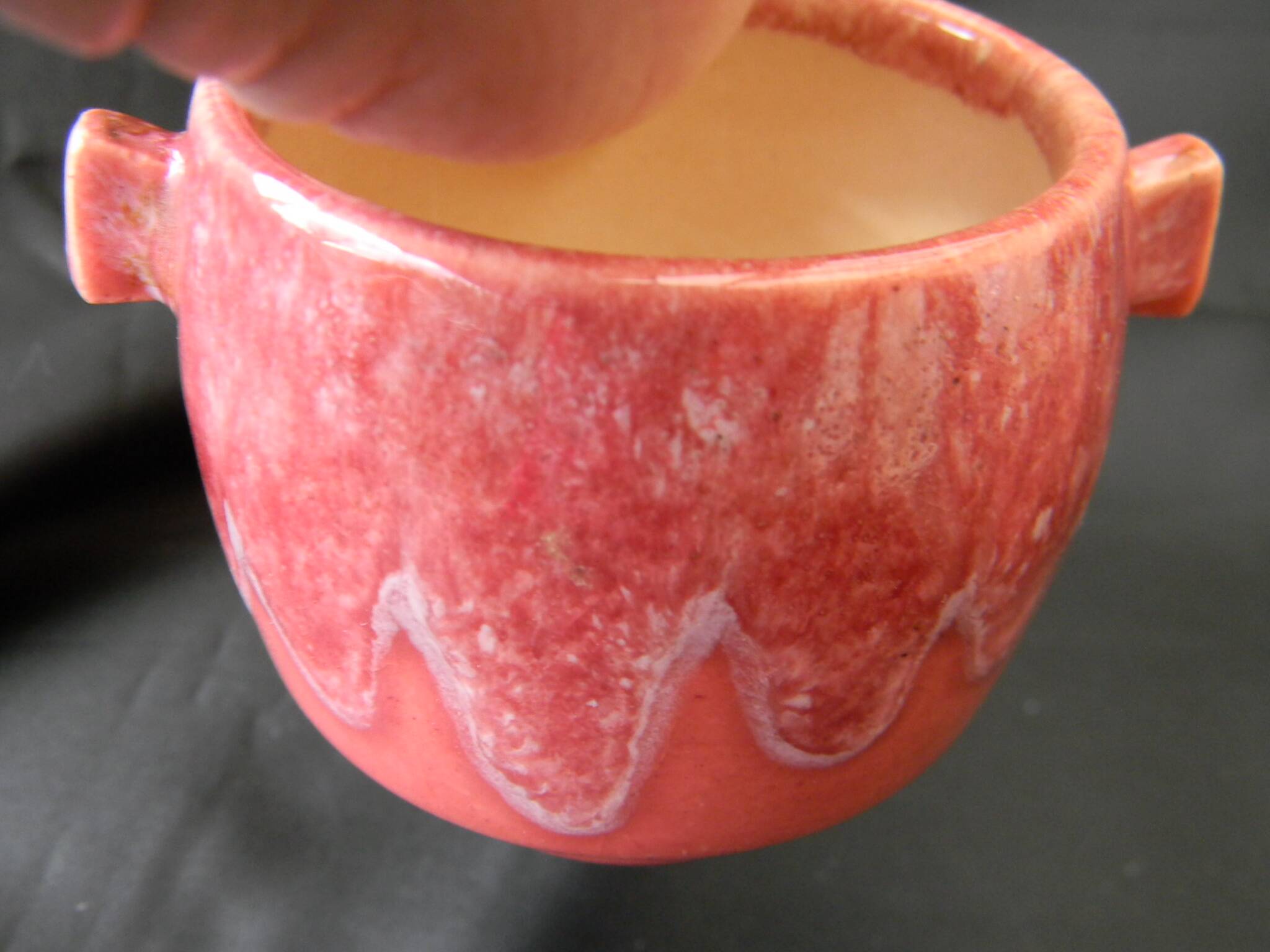 7 small ceramic pots by Jacques LACHENY. Saint Amand en Puisaye.