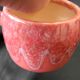 7 small ceramic pots by Jacques LACHENY. Saint Amand en Puisaye.