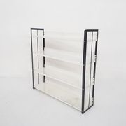 Black and white metal book shelves attrb. to Tomado, Holland, 1950's