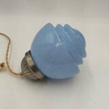 Speckled blue opaline pendant light
