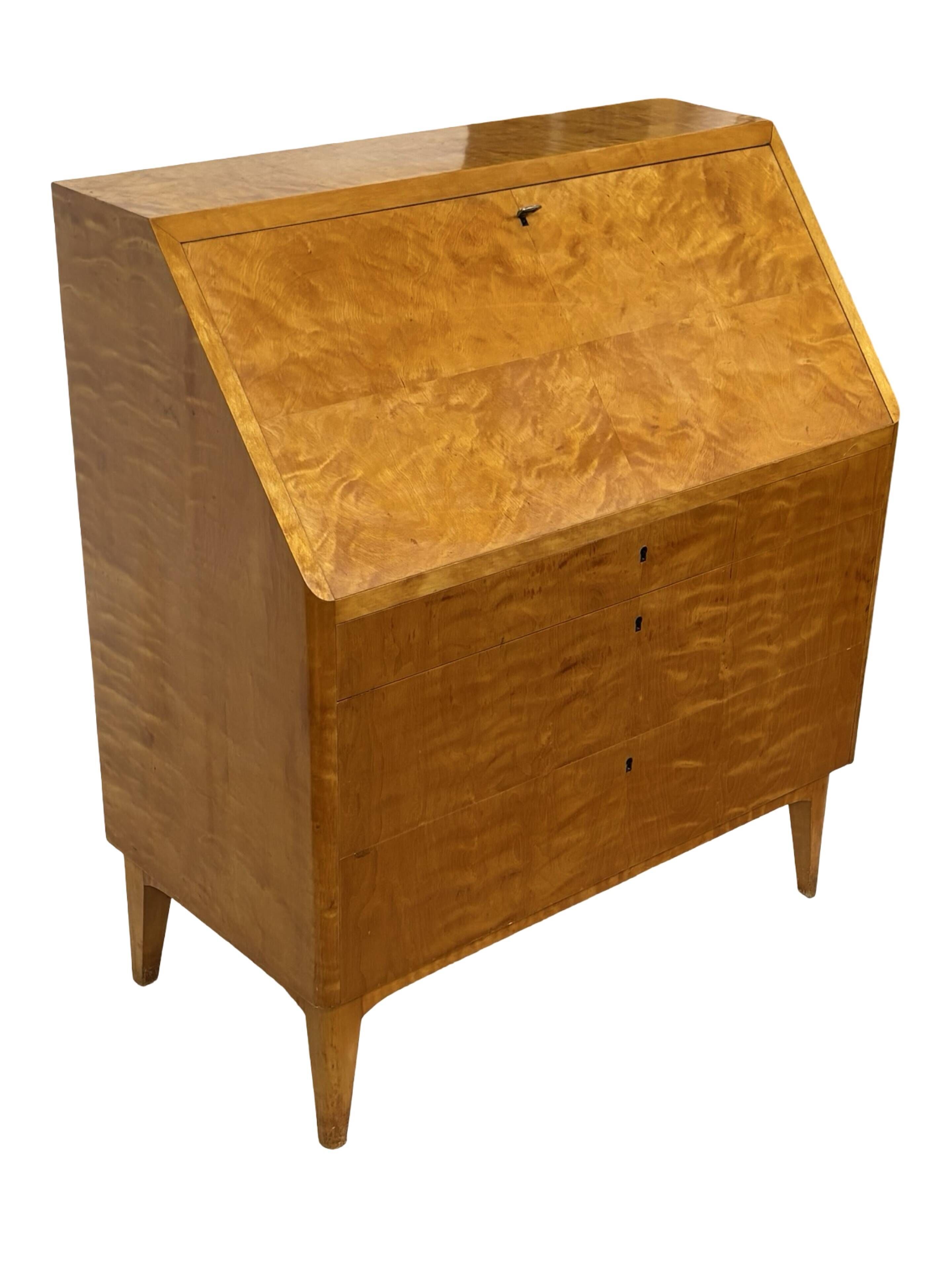 Vintage Secretary Cabinet Swedish 1960s Workspace