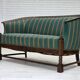 1950s, Danish 2-seater sofa, green furniture wool, oak wood.
