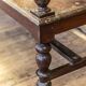 Large black teak bench