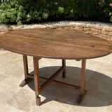 Winegrower's table / tilting table / burgundy walnut table