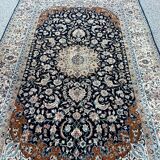 Persian carpet nain wool and silk circa 1960