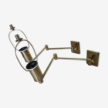 Pair of e-reader wall lamps 2 articulated arms