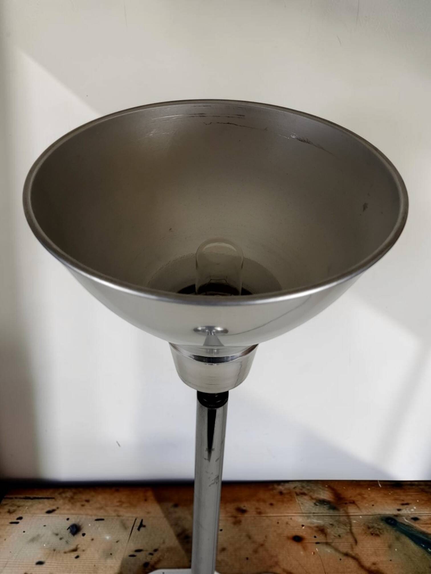 Art Deco lamp in chrome metal