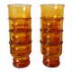 Lot de huit verres ambrés, Pernod 1970
