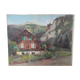 Chalet in the mountains, HST painting 40 x 50