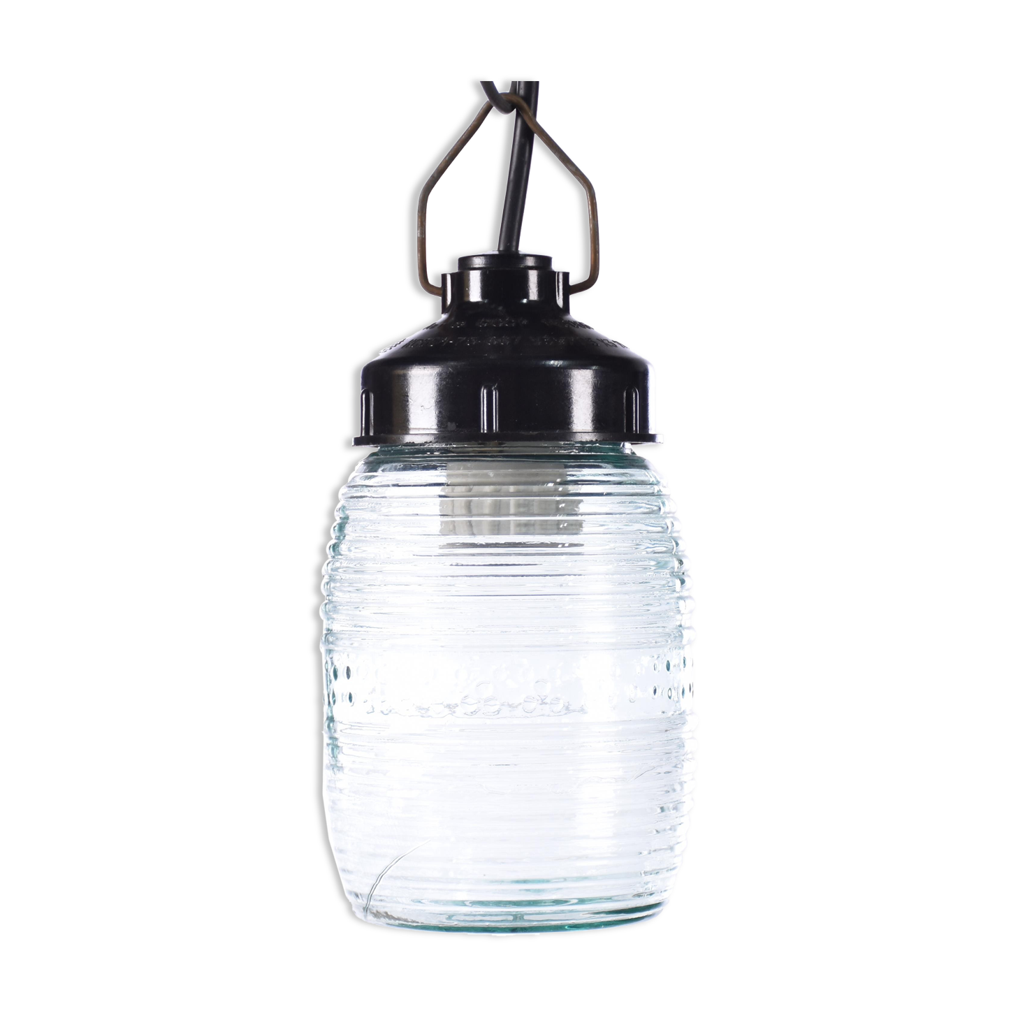 Vintage glass pendant lamp