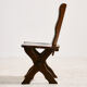 Brutalist oak dining set, set of 7.