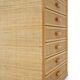 Woven wicker chest of drawers, 1980s