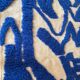 Traditional blue Beni Ourain artisan rug 140 x 260 cm