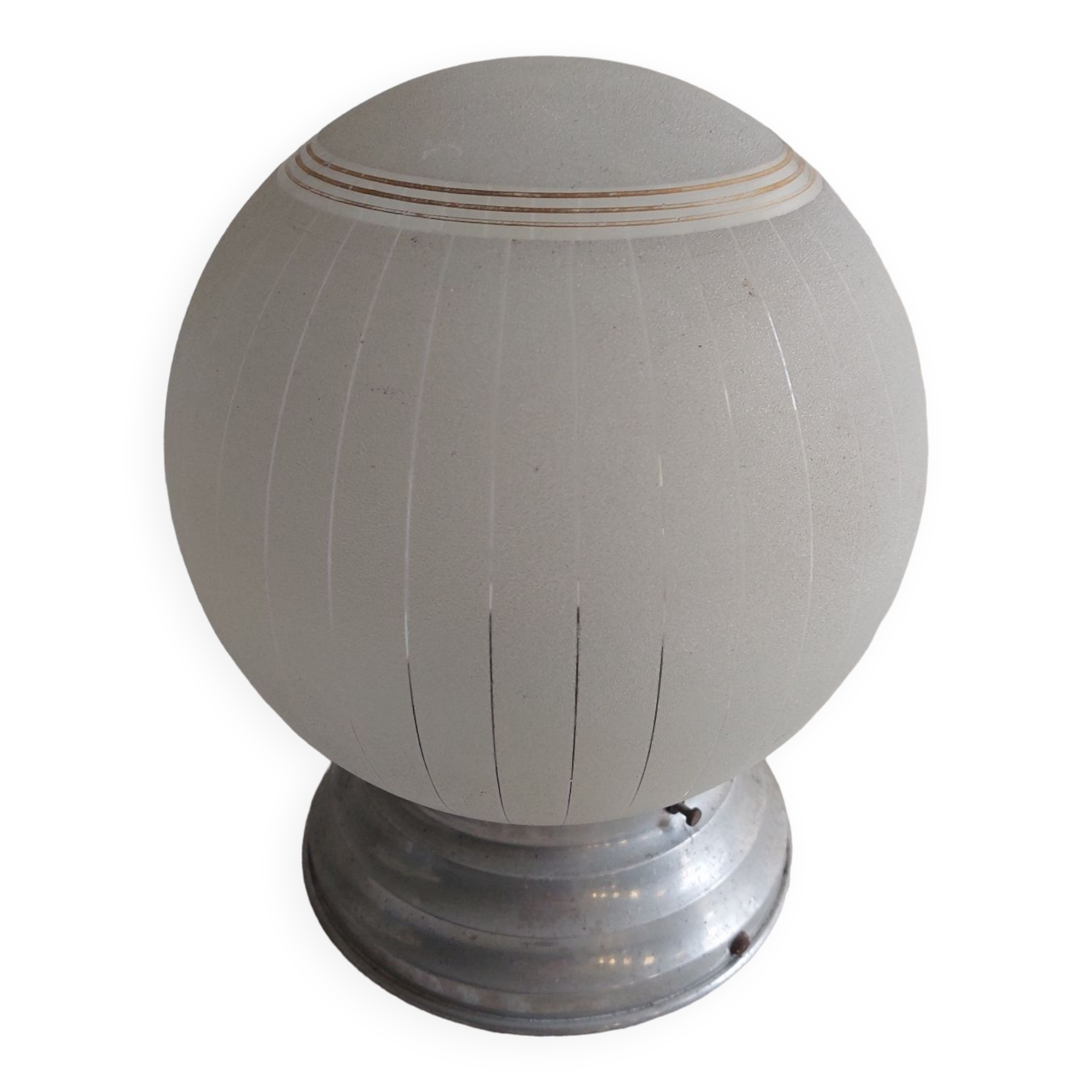 Globe frosted glass and aluminum