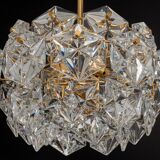 Chandelier, Brass and Crystal Glass by Kinkeldey, Germany, 1970s