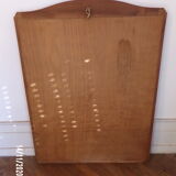 Large bevelled vintage mirror in carved walnut 110x146cm