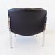 Girsberger Eurochair set of 2 black leather lounge chairs