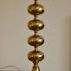 Pair of tall mid-century Swedish brass bobbin lamps by Aneta
