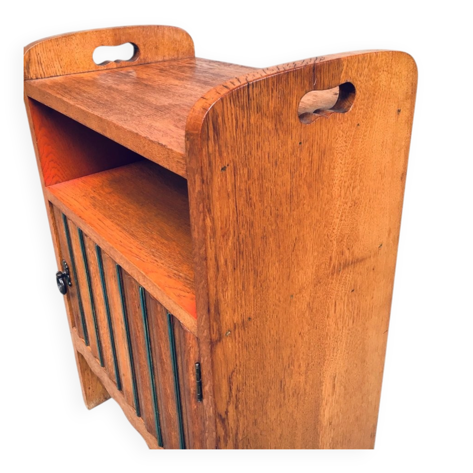 Amsterdam School Bedside Cabinet, Netherlands, 1920s