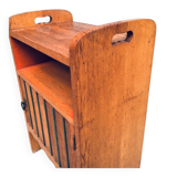 Amsterdam School Bedside Cabinet, Netherlands, 1920s